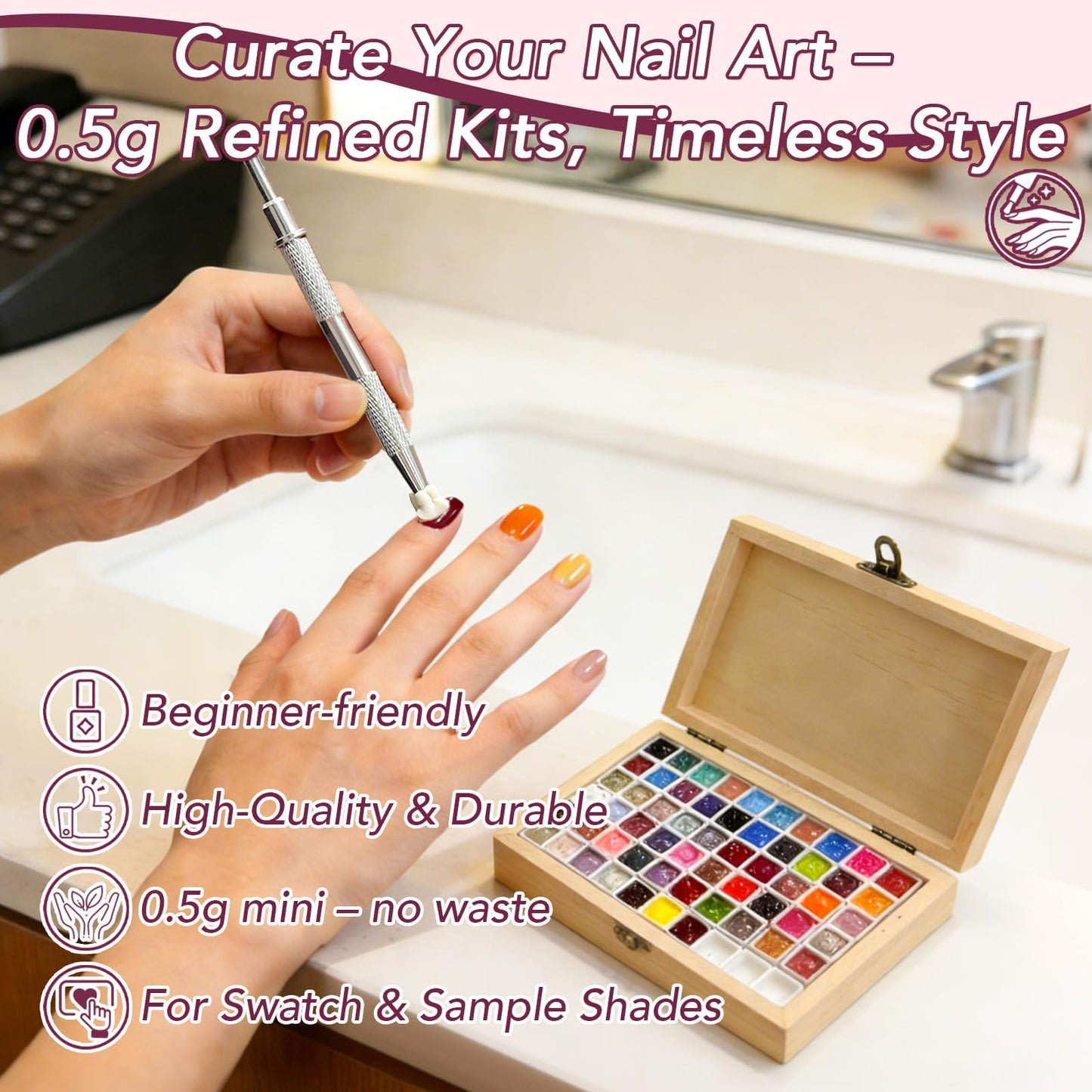 GZIXBDA Patting Gel Polish Palette & Tools Kit | No Wipe Ombre Sponge Nail Paint, Multi-Use Nail Art Gel for Beginner & Professional Nail Tech, Ideal Beauty and Personal Care GZIXBDA