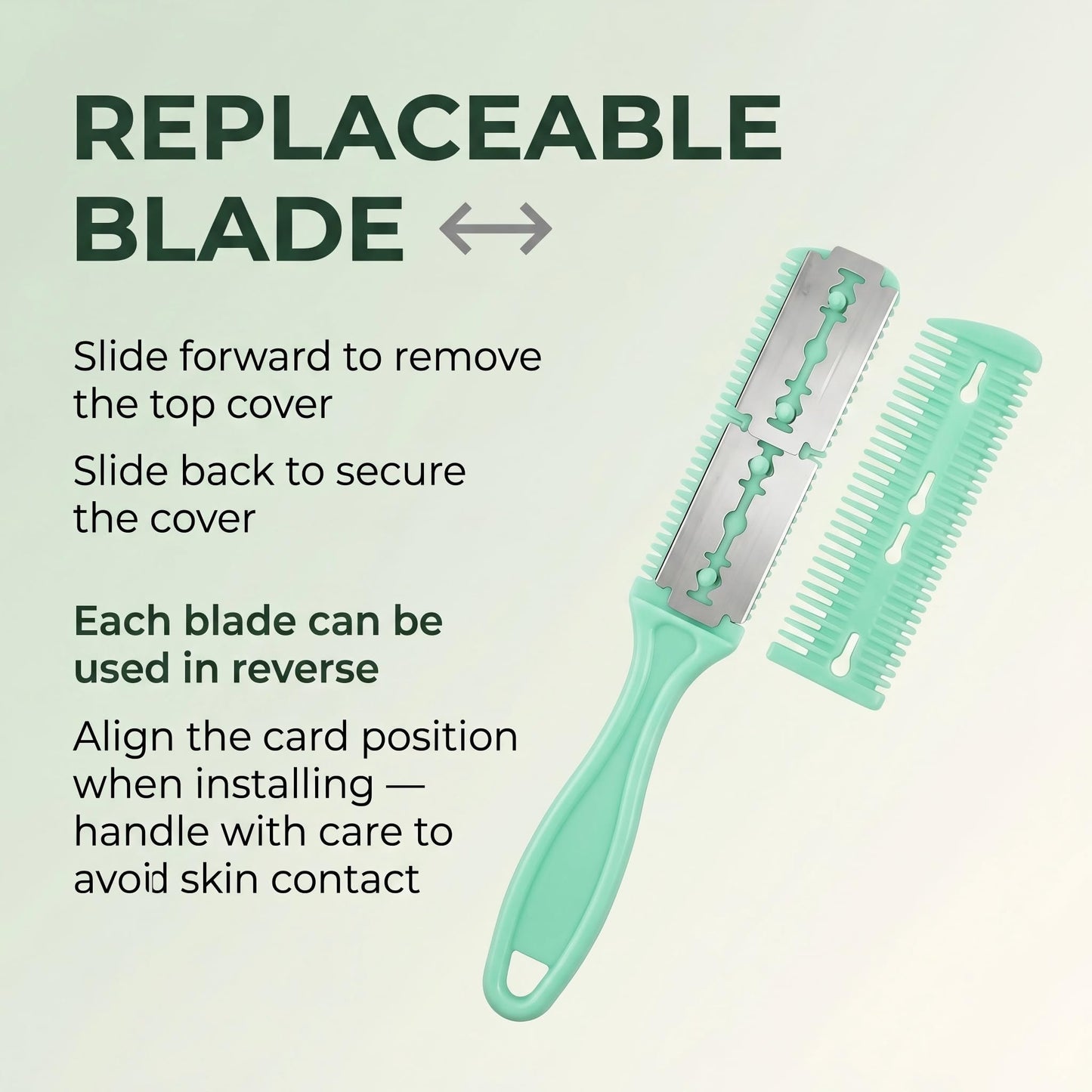 Portable Green Split End Trimmer Comb - Dual Side Hair Razor for Instant Frizz Fix, Home & Pet Grooming, Fabric Pilling/Lint Removal, Salon Styling Beauty and Personal Care Eatbuy