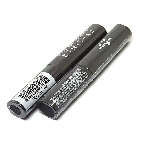 Italia-Deluxe Makeup 2pcs of Classic Liquid Eyeliner 201 Matte Black Eye Liner Vitamin E + ZipBag Beauty & Personal Care BUTO