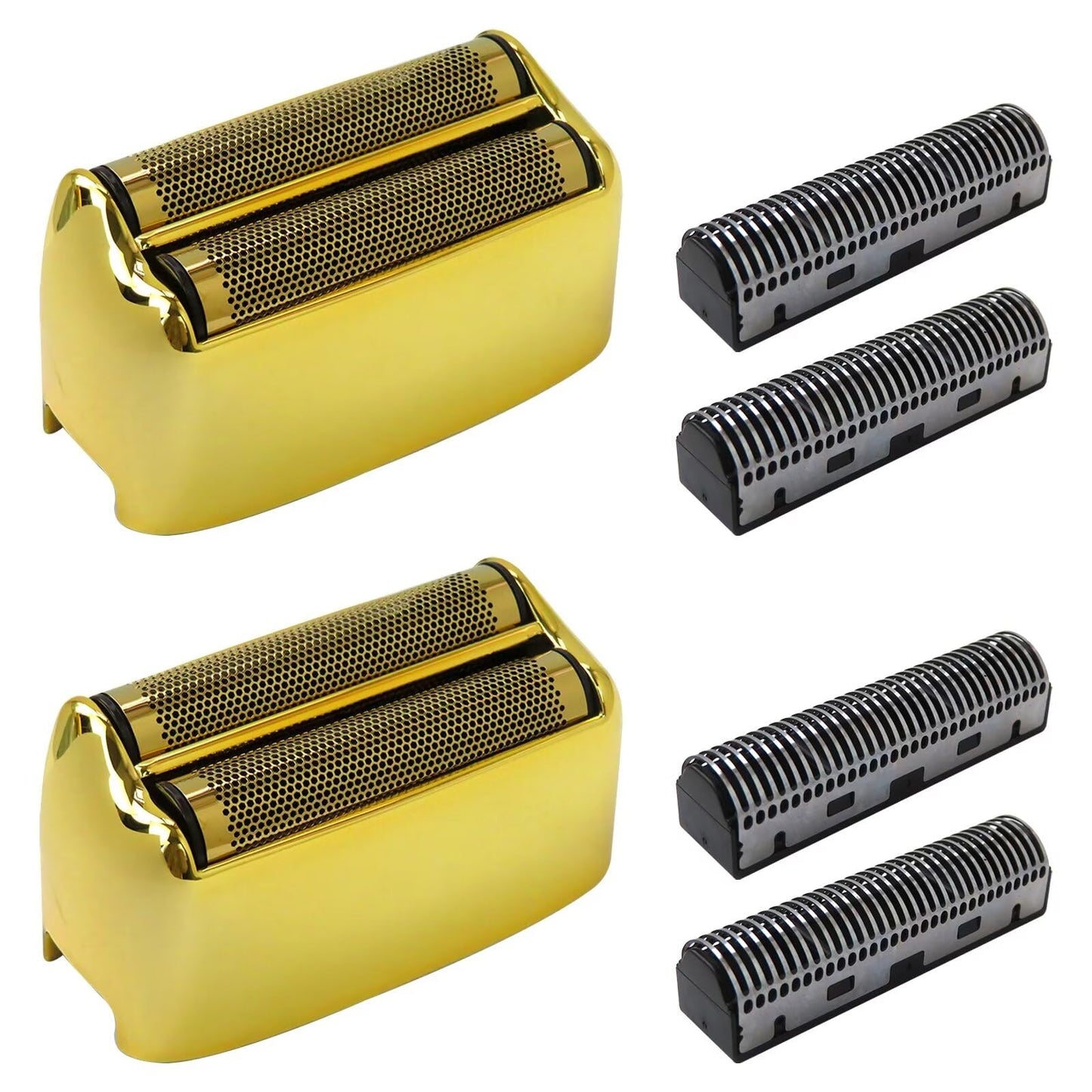 SUNJCO New 2-pack Replacement Foil and Cutters for Ba-Byliss PRO Double Foil Shaver, Replacement Foil for Ba-Byliss PRO FXFS2 Shaver, (Gold) Beauty and Personal Care SUNJCO
