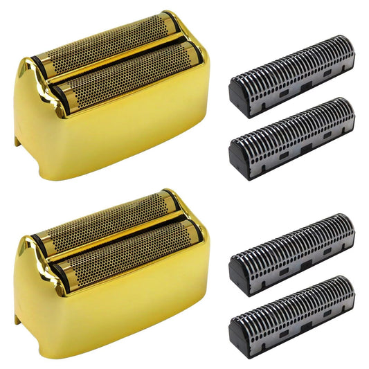 SUNJCO New 2-pack Replacement Foil and Cutters for Ba-Byliss PRO Double Foil Shaver, Replacement Foil for Ba-Byliss PRO FXFS2 Shaver, (Gold) Beauty and Personal Care SUNJCO