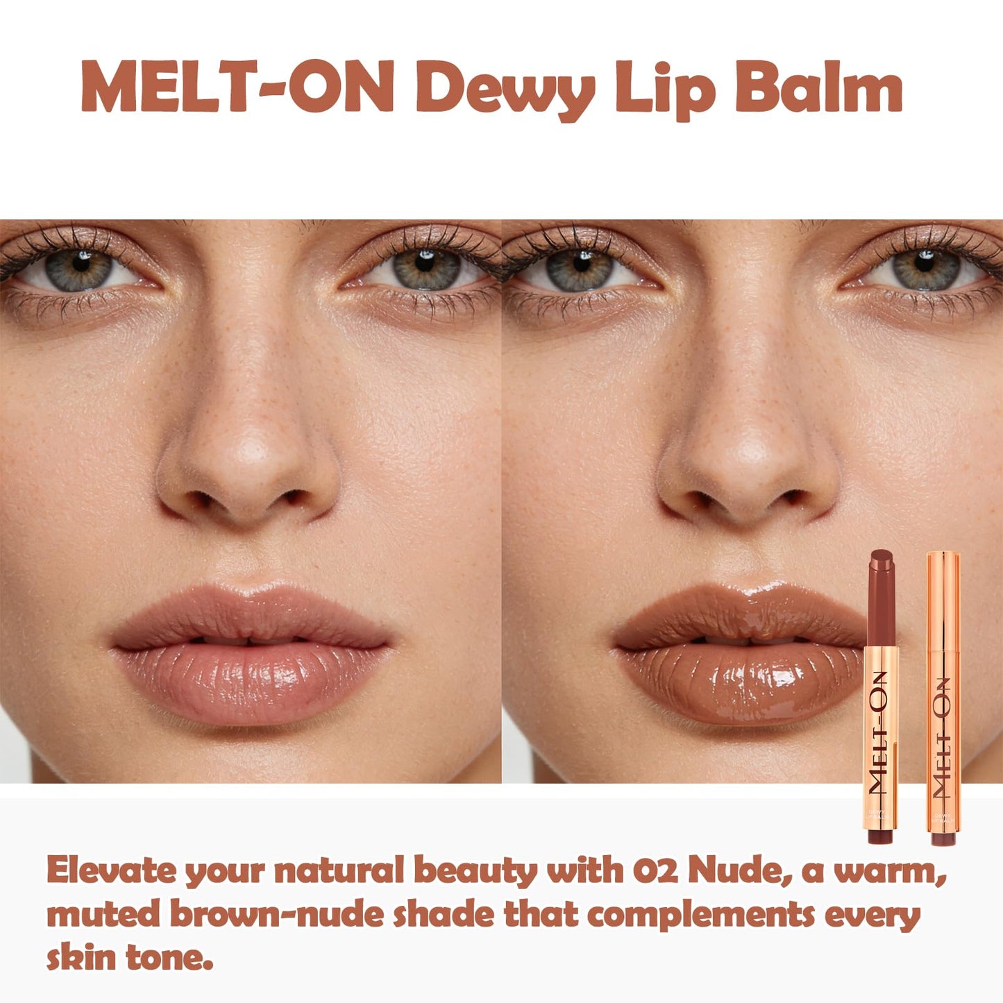 Oz Lab Beauty Melt On Dewy Lip Balm - Nude Shade, Moisturizing Click-Up Lip Balm, Cruelty-Free, 0.21FL.OZ/6 ML?pack of 1 Beauty and Personal Care OZ LAB
