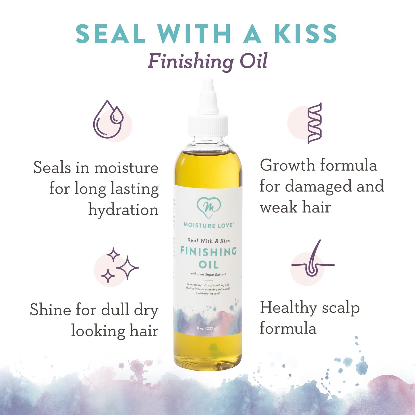 Moisture Love Seal with a Kiss Finishing oil for Hair Moisturizing and Polishing. Curly Hair Care Product with Argan Oil and Castor Oil. Sulfate Beauty & Personal Care Moisture Love