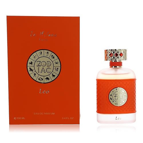 Jo Milano Paris Zodiac LEO Eau de Parfum, 3.4 FL OZ, 100 ML, ORANGE and Gold Beauty & Personal Care Jo Milano