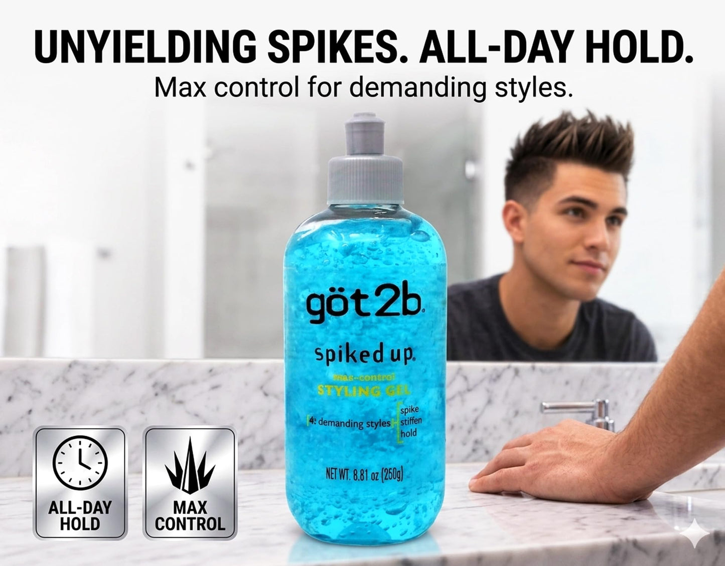Schwarzkopf Got2b Spiked-Up 4 Demanding Styles Max-Control Styling Gel Beauty & Personal Care Got2B