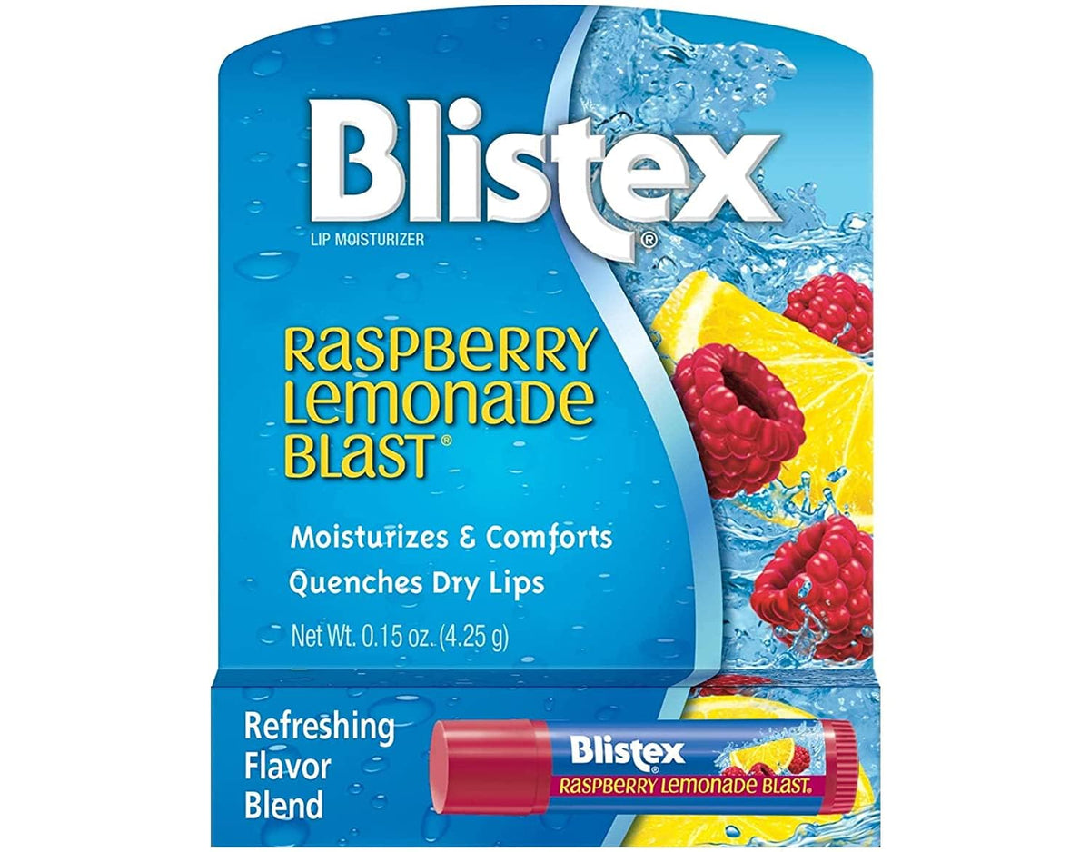 Blistex (2 PACK) Raspberry Lemonade Blast Lip Balm - Moisturizes Dry Lips, 0.15 oz Beauty & Personal Care Blistex