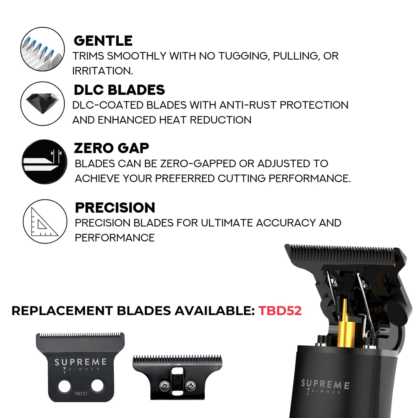 Supreme Trimmer 2-in-One T-Shaper + Solo Lite Foil Shaver Combo - Barber-Grade Precision, Low Noise, Cordless At Home & Travel Kit - Beard & Mustache Beauty and Personal Care Supreme Trimmer