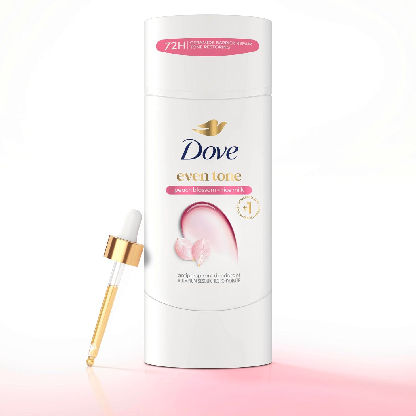 Dove Antiperspirant Deodorant Stick Peach Blossom & Rice Milk For Uneven Skin Tone 48-hour Odor and Sweat Protection 2.6 oz Beauty and Personal Care Dove