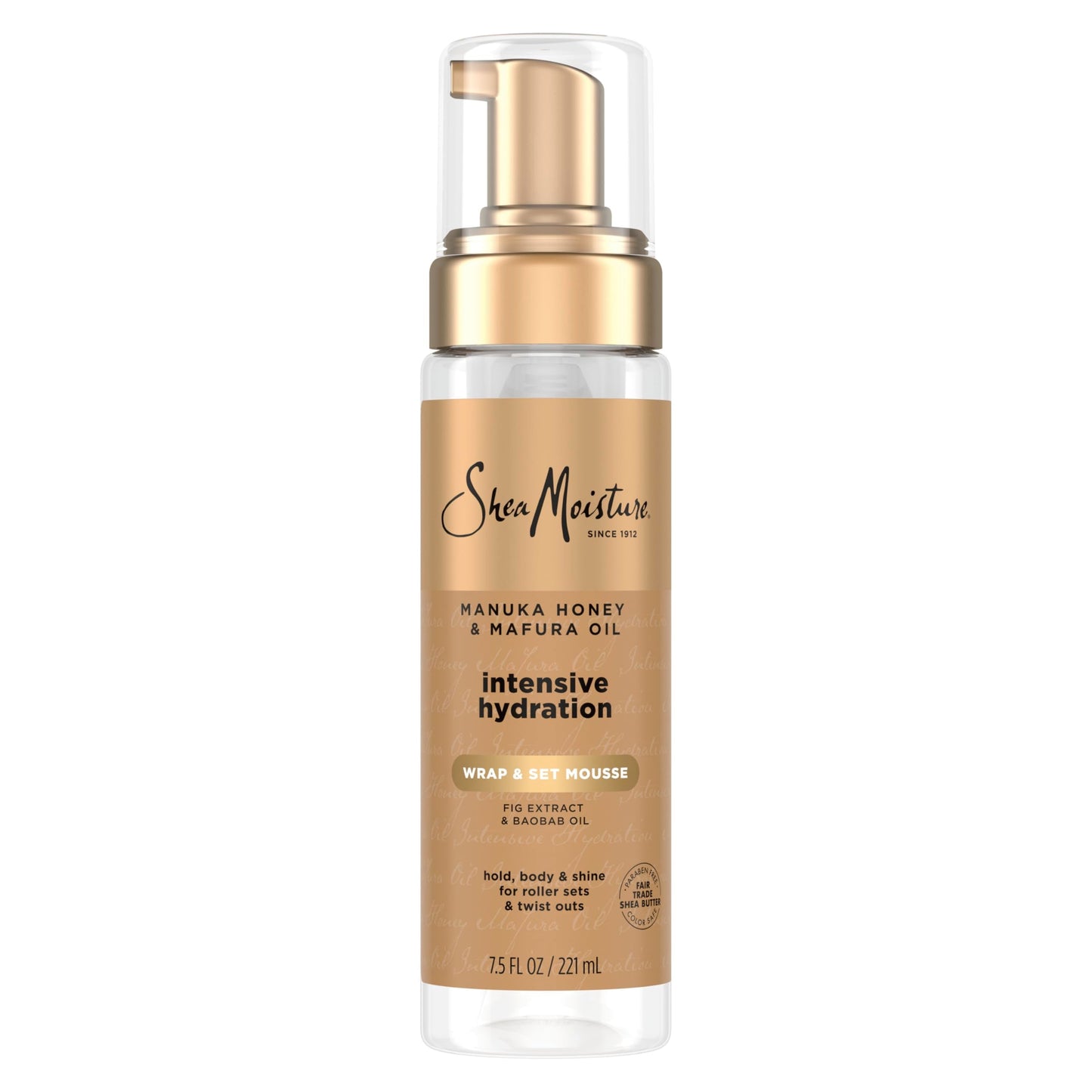 Shea Moisture Manuka Honey & Mafura Oil Wrap & Set Mousse Hydrating Made for Hold, Body, & Shine 7.5 oz Beauty & Personal Care Shea Moisture