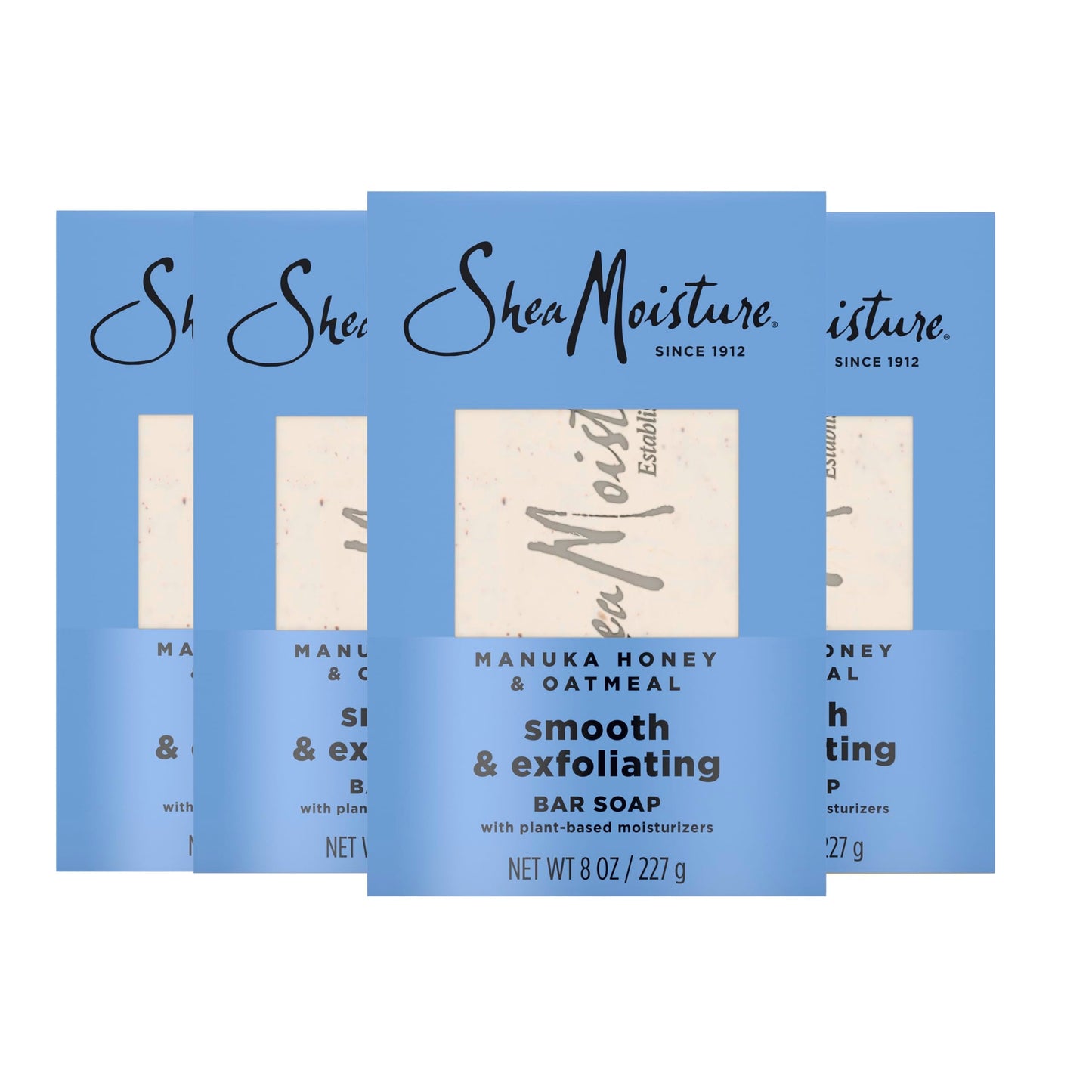 SheaMoisture Bar Soap Manuka Honey Oatmeal 4 Count Smoothing & Exfoliating Smooth and Exfoliating bar soap with 24h shea moisture nutrients Beauty & Personal Care Shea Moisture