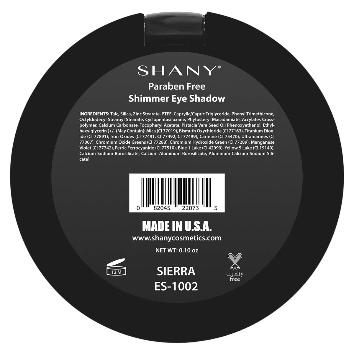 SHANY Paraben Free Silky Shimmer Eye Shadow - SIERRA Beauty & Personal Care SHANY