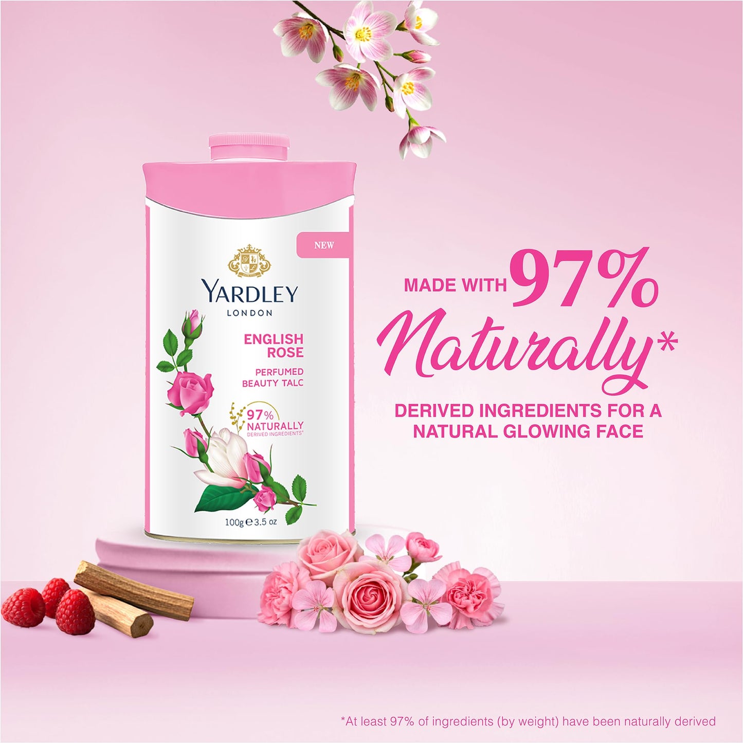 Yardley London English Rose Perfumed Deodorizing Talc Talcum Powder 100gm Beauty & Personal Care Yardley