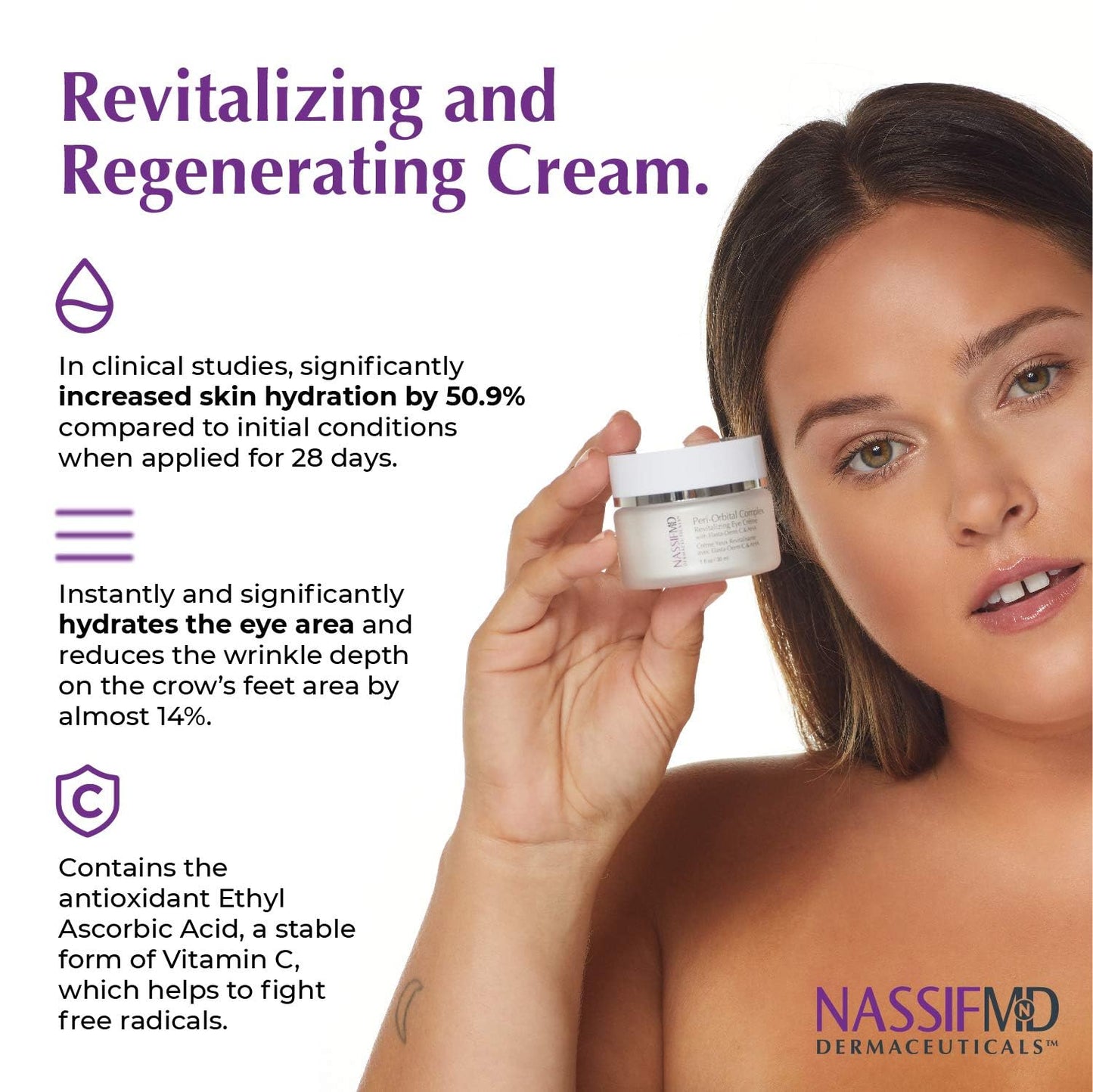 NassifMD Peri-Orbital Under Eye Cream for Wrinkles, Under Eye Cream Dark Circles and Puffiness, Under Eye Dark Circles Treatment, Eye Wrinkle Cream Beauty & Personal Care NASSIFMD