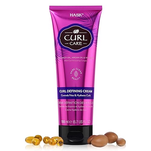 HASK CURL CARE Curl Defining Cream - vegan formula, cruelty free, color safe, gluten-free, sulfate-free, paraben-free Beauty & Personal Care HASK