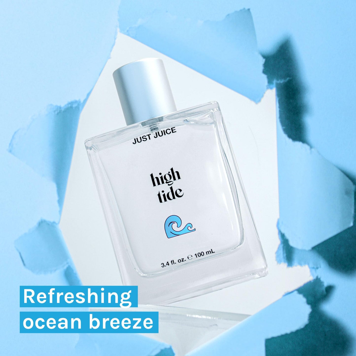 Just Juice High Tide - Cool, Refreshing Perfume for Women and Men - Aquatic Perfume with Ocean Mist, Sea Salt, Amber, Driftwood Notes - 3.4 oz Beauty & Personal Care Just Juice