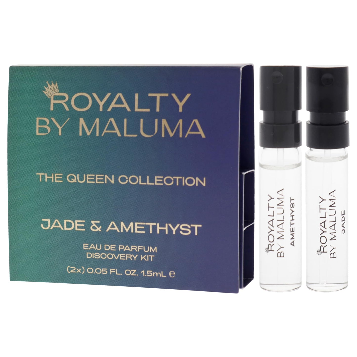 Royalty By Maluma The Queen Collection for Women - 2 Pc Mini Gift Set 0.05oz Jade EDP Spray Vial (Mini), 0.05oz Amethyst EDP Spray Vial (Mini) Beauty & Personal Care Royalty By Maluma