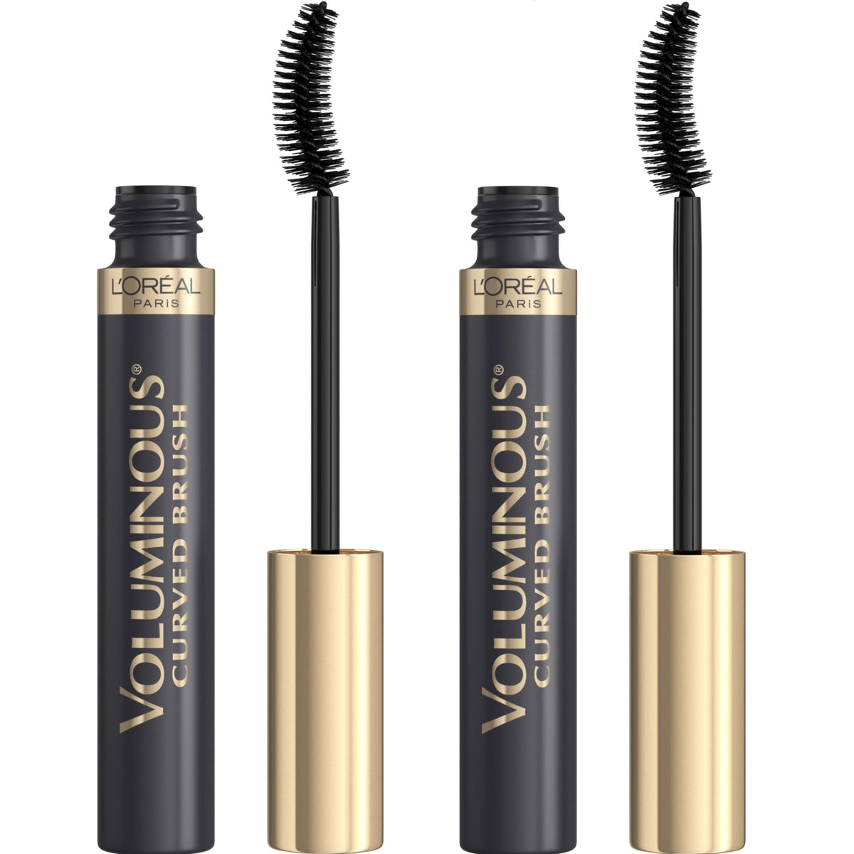 L’Oreal Paris Original Voluminous Mascara, Building Mascara Volume and Length Formula, Curved Brush, Washable, Black, 0.26 Fl Oz., 2 Count