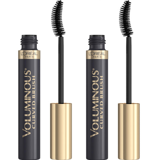 L’Oreal Paris Original Voluminous Mascara, Building Mascara Volume and Length Formula, Curved Brush, Washable, Black, 0.26 Fl Oz., 2 Count