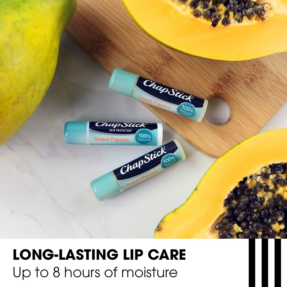ChapStick Papaya 100% Natural Lip Butter Tube, Lip Balm - 0.15 Oz, Non-Tinted, Sweet Papaya Beauty & Personal Care ChapStick