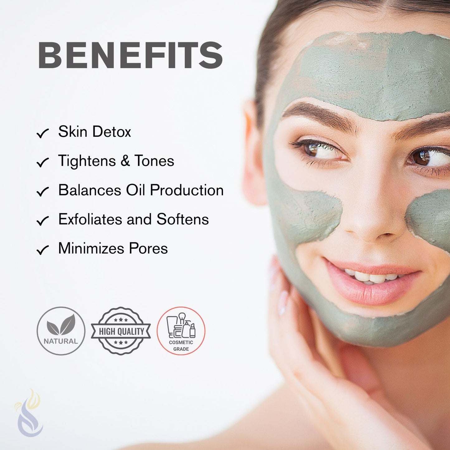 ClearLee Bentonite Clay Cosmetic Grade Powder - 100% Pure Natural Powder - Indian Clay - Great For Skin Detox, Rejuvenation, and More - Heal Damaged Beauty & Personal Care ClearLee