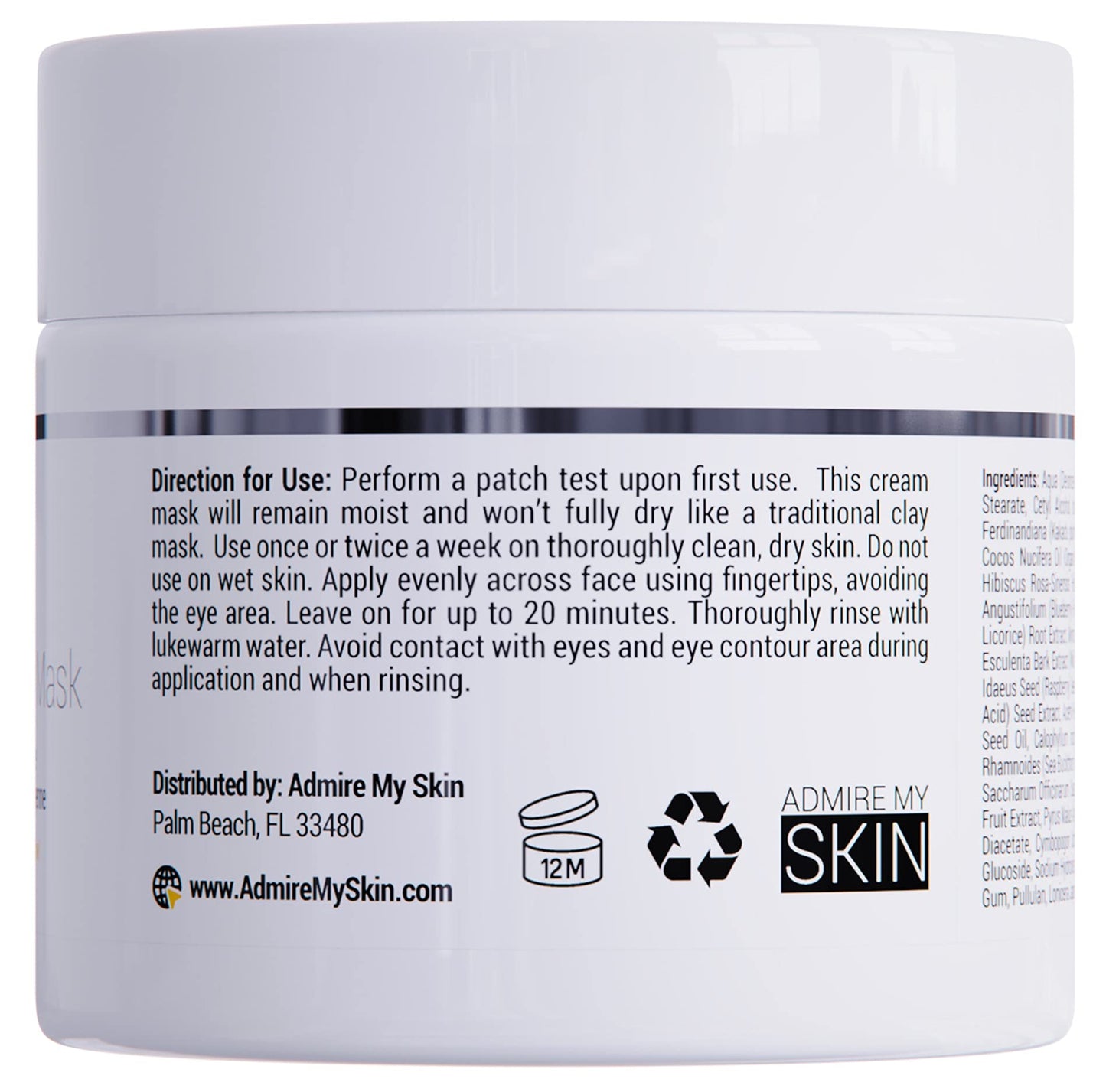 Vitamin C Mask for Face - Brightening Face Masks Skin Care Contains Glycolic Acid and Lactic Acid + Squalane Oil - Hydrating Beauty Face Mask Beauty & Personal Care Admire My Skin