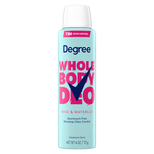 Degree Women Whole Body Deodorant Spray, Rose & Waterlily Scent, Aluminum Free 72H Odor Protection 4 oz Beauty and Personal Care Degree