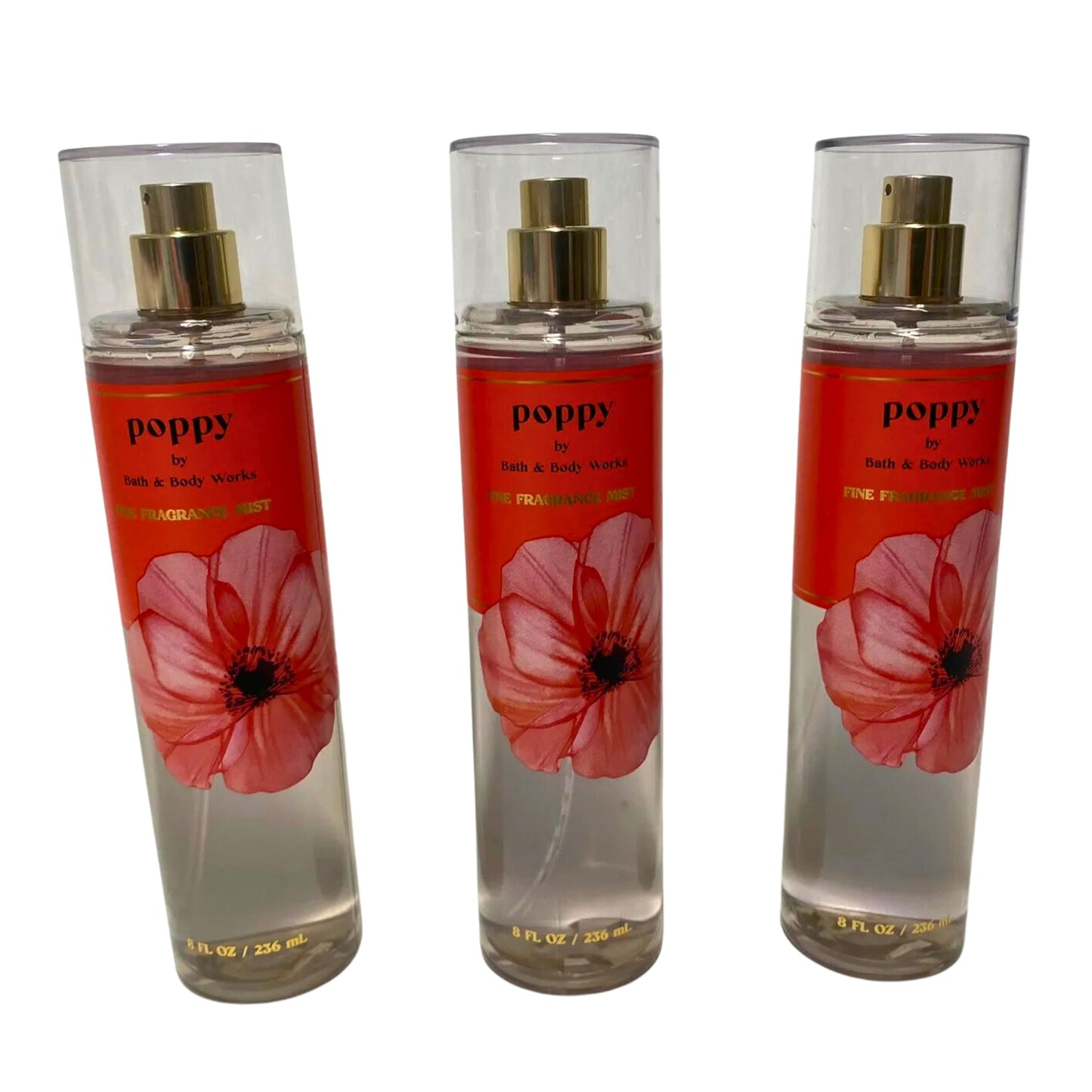 Bath & Body Works Fine Fragrance Mists, Set of 3, Each Bottle 8oz (Poppy) Beauty & Personal Care Bath & Body Works