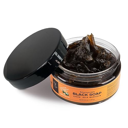 Zakia's Morocco Black Soap (Beldi Soap) with Orange Blossom - 100% natural Moroccan Black Soap, Body Scrub, Pure & Natural, Purifying, Cleansing Beauty & Personal Care Zakia's Morocco