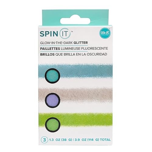 We R Spin It Glitter 3/Pkg-Glow-in-The-Dark Beauty & Personal Care We R Memory Keepers