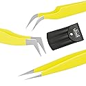 SIVOTE Lash Tweezers for Eyelash Extensions for Volume, Isolation & Classic Lashes, 3 Pack, Yellow Beauty & Personal Care SIVOTE