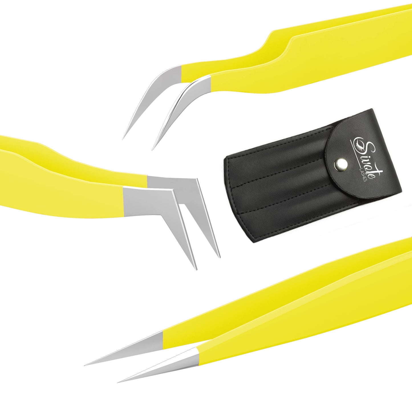 SIVOTE Lash Tweezers for Eyelash Extensions for Volume, Isolation & Classic Lashes, 3 Pack, Yellow Beauty & Personal Care SIVOTE