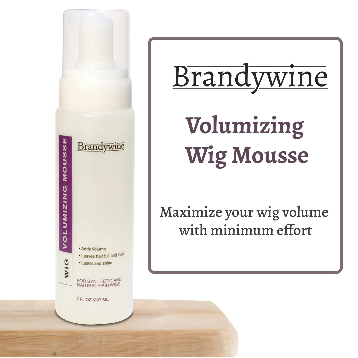 Volumizing Wig Mousse - Adds Volume, Shine & Thickness for Synthetic & Natural Hair Wigs, 7 fl oz / 207 ml Beauty & Personal Care Brandywine