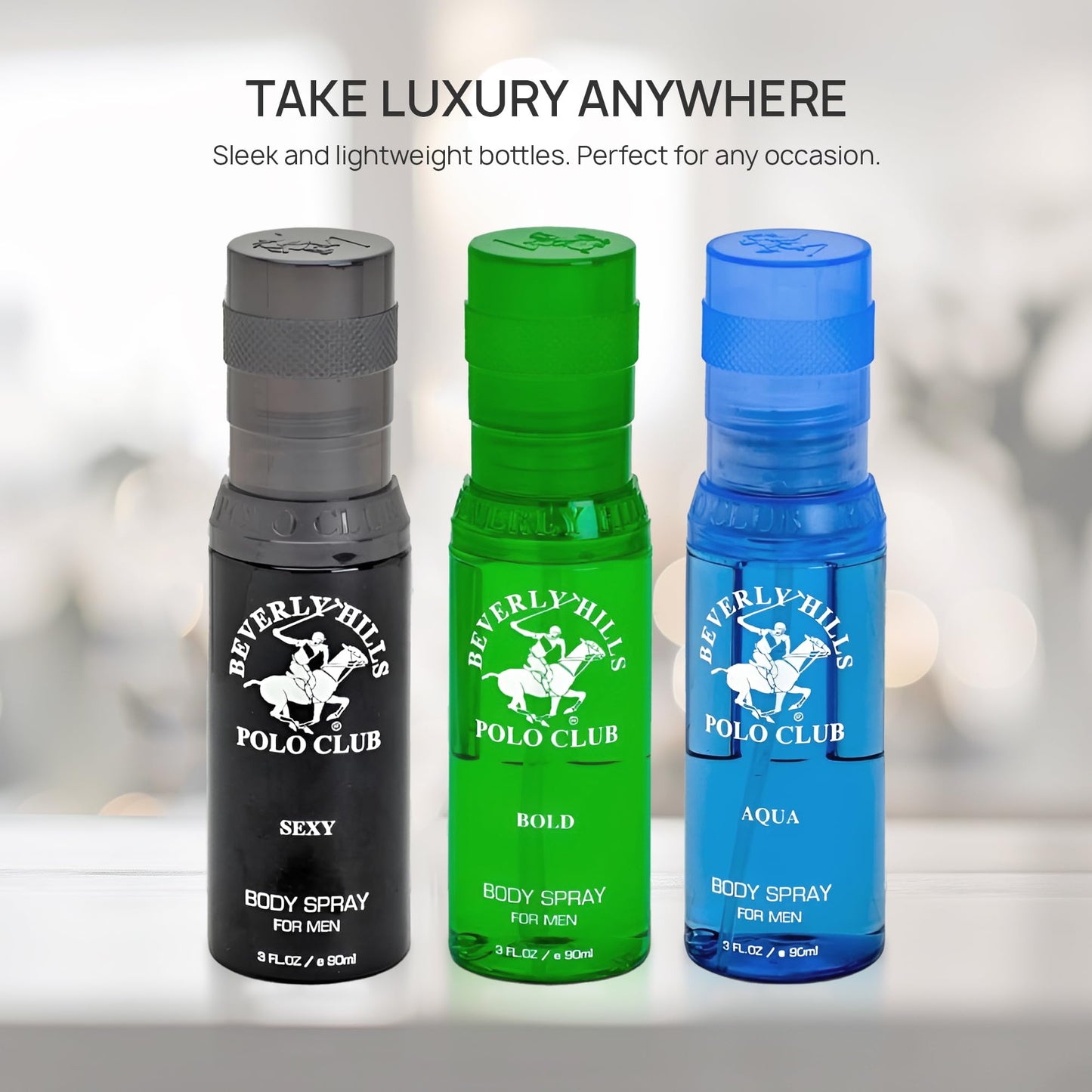 Beverly Hills Polo Club Men's Body Spray Collection Gift Set - 3 Distinct Luxury Designer Scents for Elevated Daily Confidence & All-Day Freshness, 3 Beauty & Personal Care Beverly Hills Polo Club