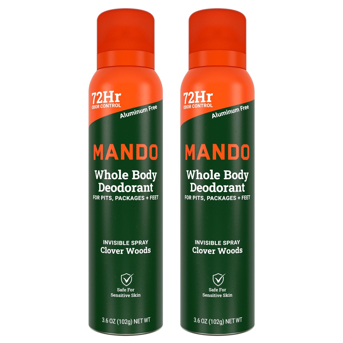 Mando Whole Body Deodorant For Men - Invisible Spray Deodorant - 72 Hour Odor Control - Low Irritation Formula - Aluminum Free, Benzene Free - 3.6 Beauty and Personal Care Mando