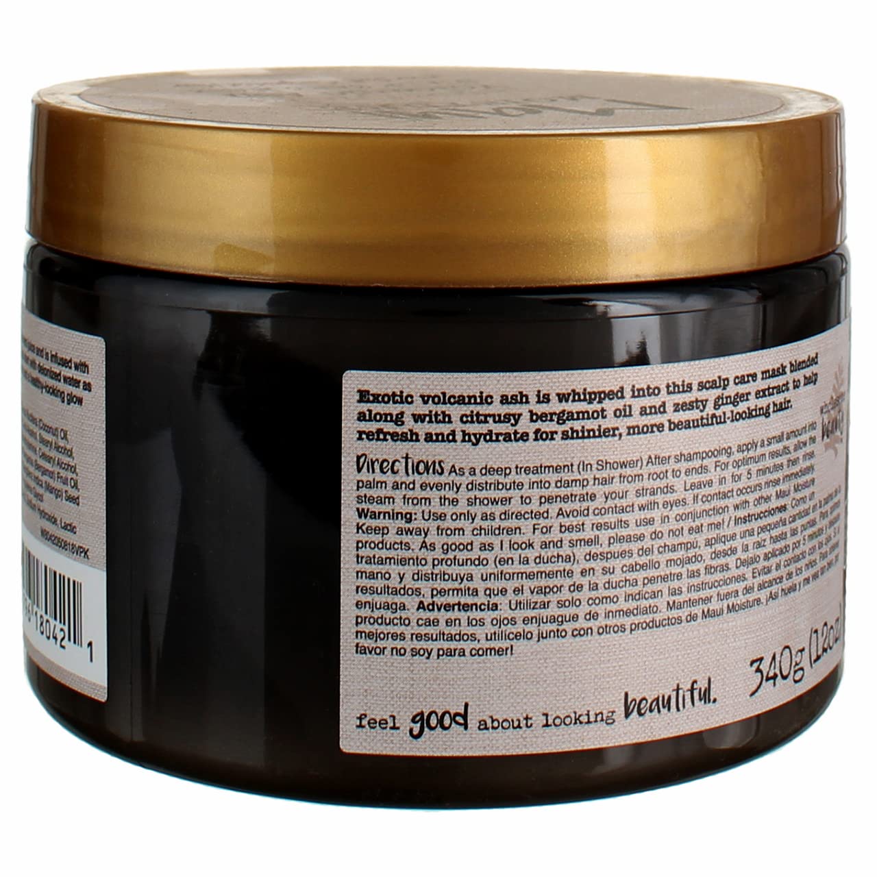 Maui Moisture Scalp Care Mask Volcanic Ash 12 Ounce Jar (3 Pack) Beauty & Personal Care Maui Moisture