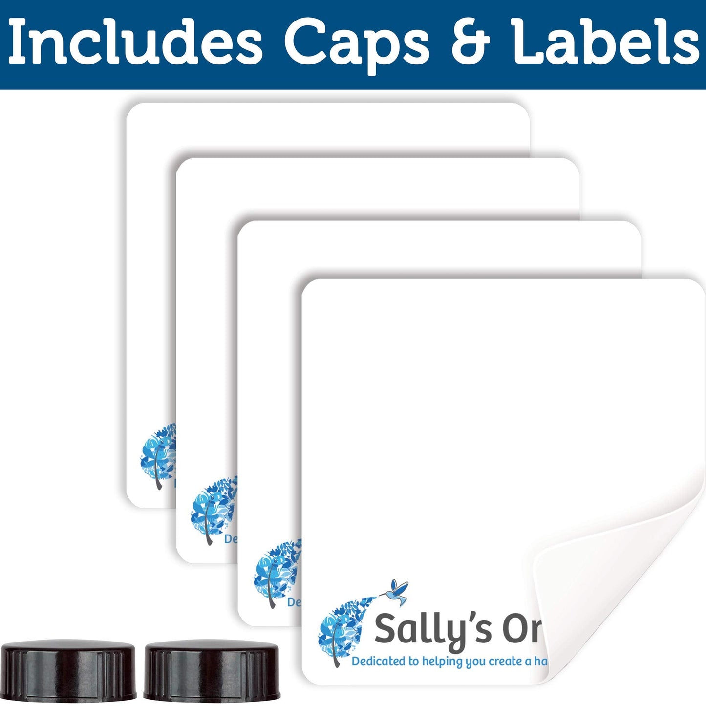 Sally's Organics Empty Amber Glass Spray Bottles - 2 Pack - Large 16oz Refillable Bottle for is Great for Essential Oils, Plants, Cleaning Solutions Beauty and Personal Care Sally's Organics