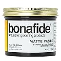 Bona Fide Pomade, Matte Paste 4 oz. | Matte Finish Texturing Pliable Strong Hold, Water Based Formula Washes out Easily, Light Citrus Fragrance Beauty & Personal Care Bona Fide Pomade