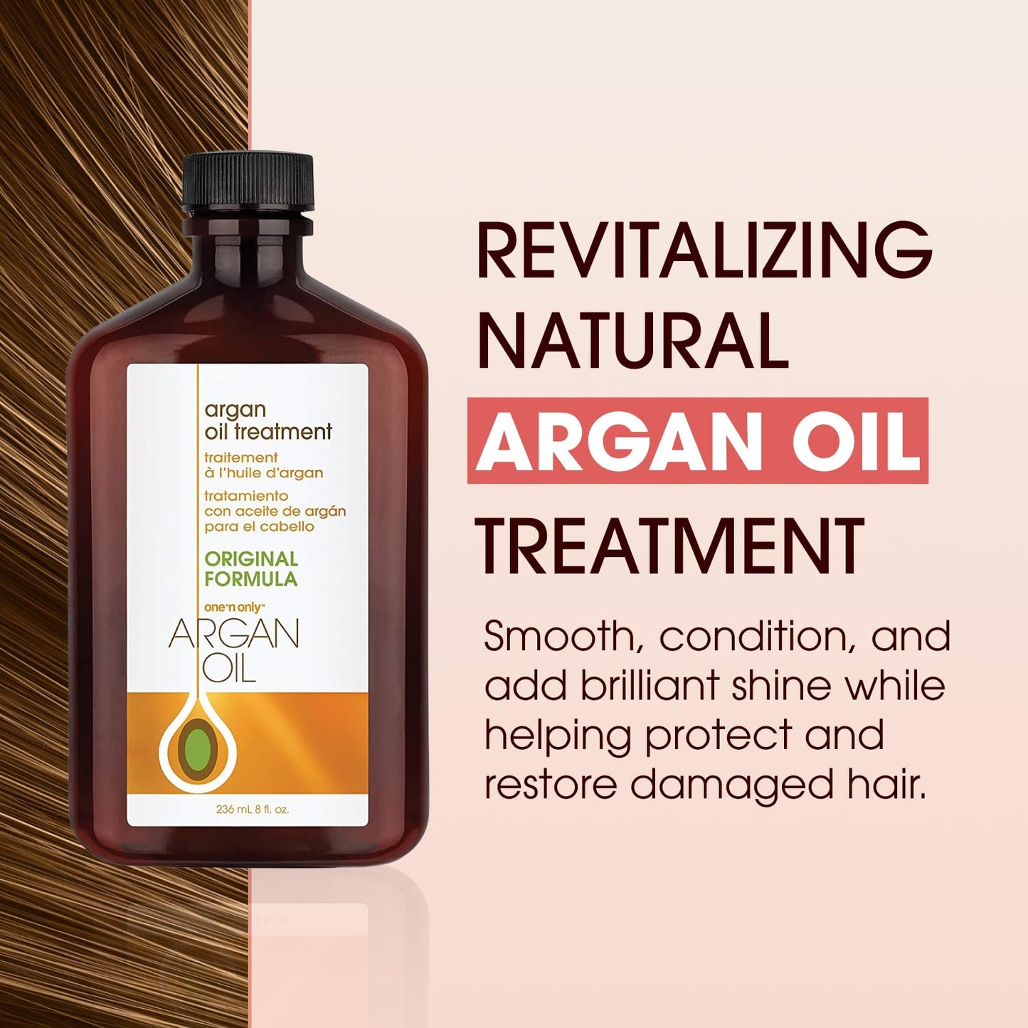 One 'n Only Argan Oil Hair Treatment - Lightweight & Hydrating Hair Oil for Natural, Wigs & Extensions - Shine Enhancing, Heat Protectant & Frizz Beauty & Personal Care One 'N Only