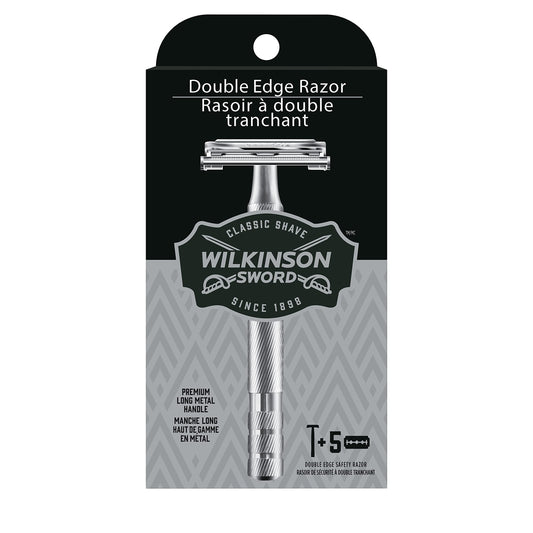 Wilkinson Sword Double Edge Razor for Men With 5 Double Edge Razor Blades Refills Beauty and Personal Care Wilkinson Sword
