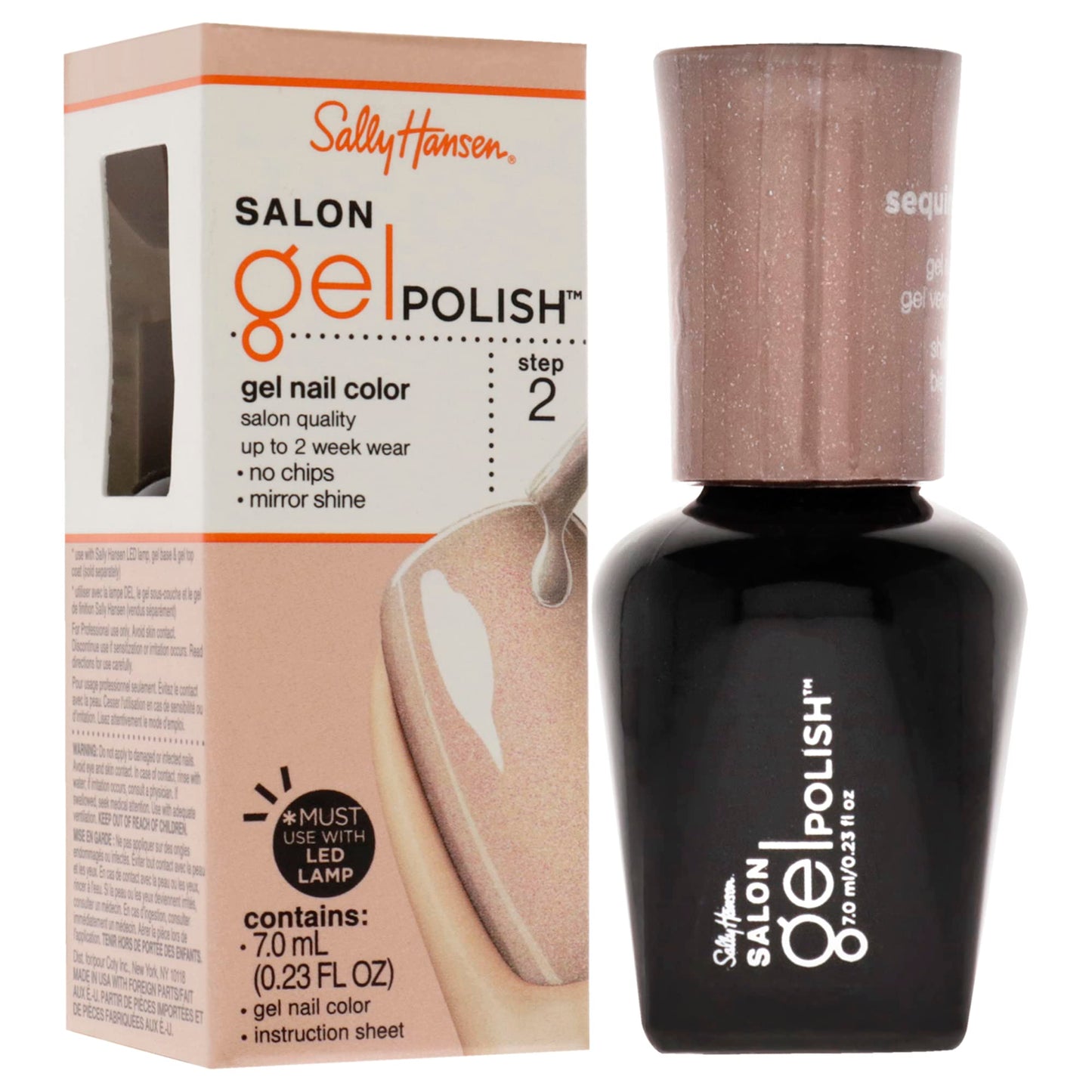 Sally Hansen Salon Gel Polish - 175 Sequin Stiletto Nail Polish Women 0.23 oz Beauty & Personal Care Sally Hansen