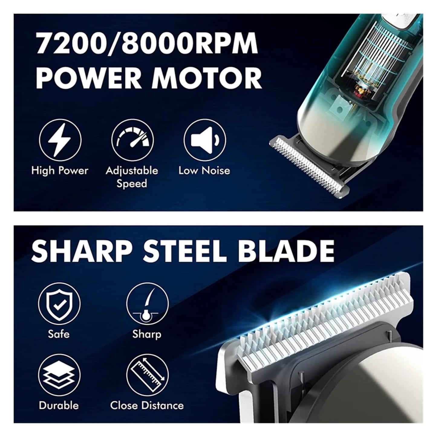 Razors 5 in 1 Hair Cutting Machine,Multifunctional Trimmer for Men,Trimmer for Nose and Ears,Rechargeable Hair Clipper.(Professional Set) Beauty and Personal Care EWKYLSEM