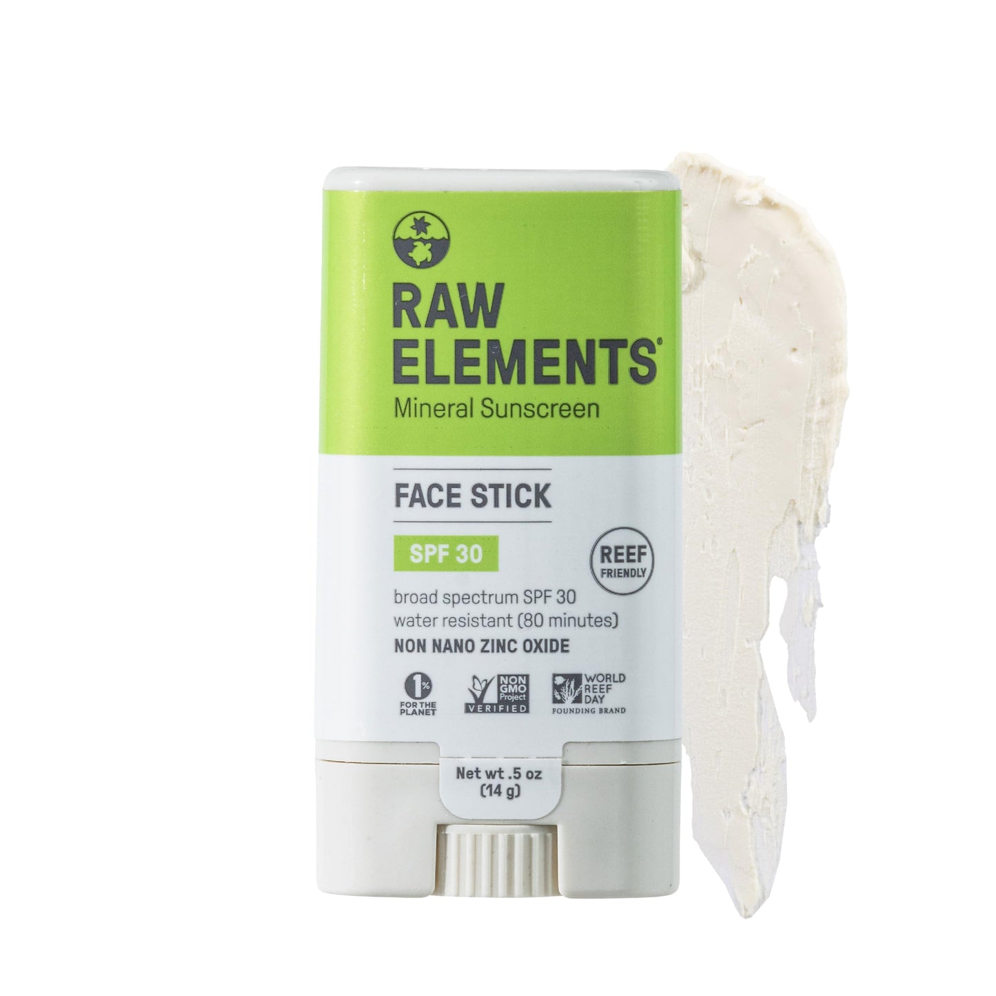 Raw Elements Face All-Natural Mineral Sunscreen Stick, Non-Nano Zinc Oxide, 95% Organic, Water-Resistant 80 Min, Reef Safe, All Ages Safe, SPF 30+ Beauty & Personal Care Raw Elements
