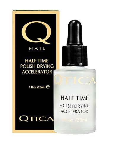Qtica Half Time Polish Drying Accelerator - Fast-Dry Top Coat Nail Polish Dryer for Manicures & Pedicures - No Smudge, No Streak, No Dents - Quick-Dry Beauty & Personal Care QTICA
