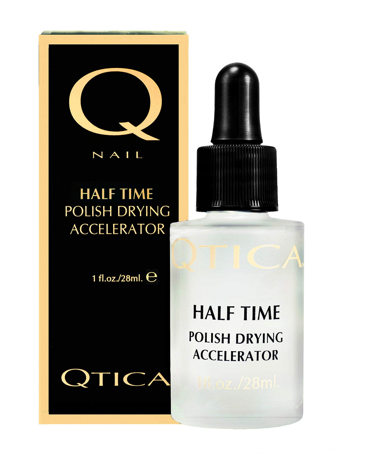 Qtica Half Time Polish Drying Accelerator - Fast-Dry Top Coat Nail Polish Dryer for Manicures & Pedicures - No Smudge, No Streak, No Dents - Quick-Dry Beauty & Personal Care QTICA
