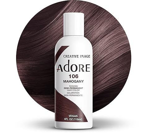 Adore Semi Permanent Hair Color (106 Mahogany) | Vegan & Cruelty-Free Brown Hair Dye | No Ammonia, No Peroxide, No Alcohol | 4 Fl Oz Beauty & Personal Care Adore