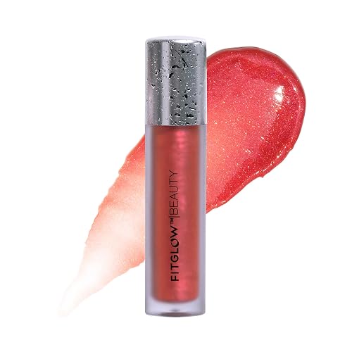 FITGLOW Beauty Lip Colour Serum | Hydrating Lip Gloss | Plumping Anti-Aging Lip Treatment | Natural Shine with Pomegranate Sterols & Collagen | Beauty & Personal Care FITGLOW