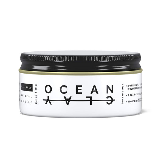 (SHEH•VOO) Ocean Clay - Premium Men’s Hair Styling Clay - Firm Hold + Natural Shine - Sulfate & Paraben Free (2.4 oz) Beauty & Personal Care (SHEHVOO)