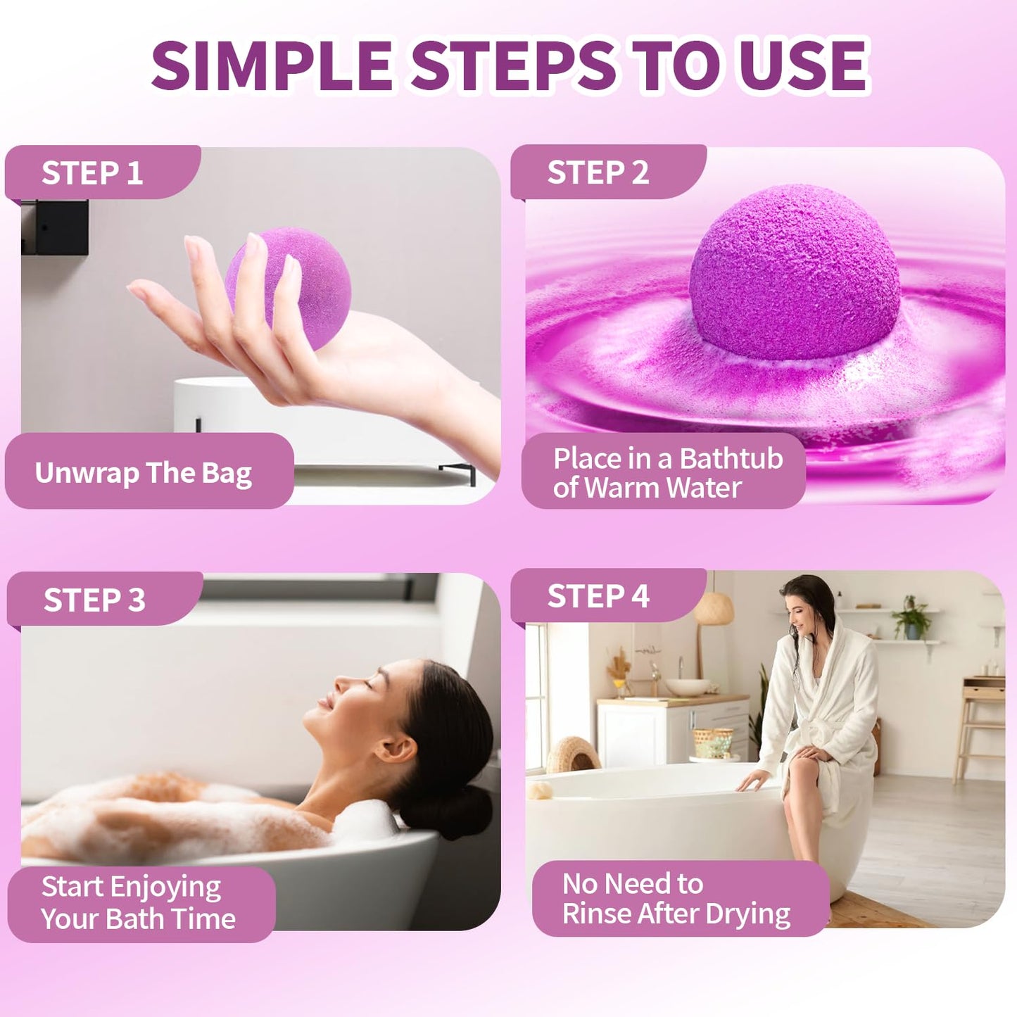 NEWFEIFAN Bath Bombs for Women & Men Gift Set - 24 Pack Beauty and Personal Care NEWFEIFAN
