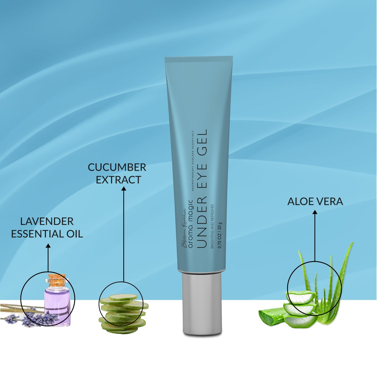 Aroma Magic Under Eye Gel | Reduces Puffiness & Dark Circles | Refreshes & Firms Delicate Under Eye Skin | Soothes Tired Eyes | Lightweight Non-Greasy Beauty & Personal Care Aroma Magic