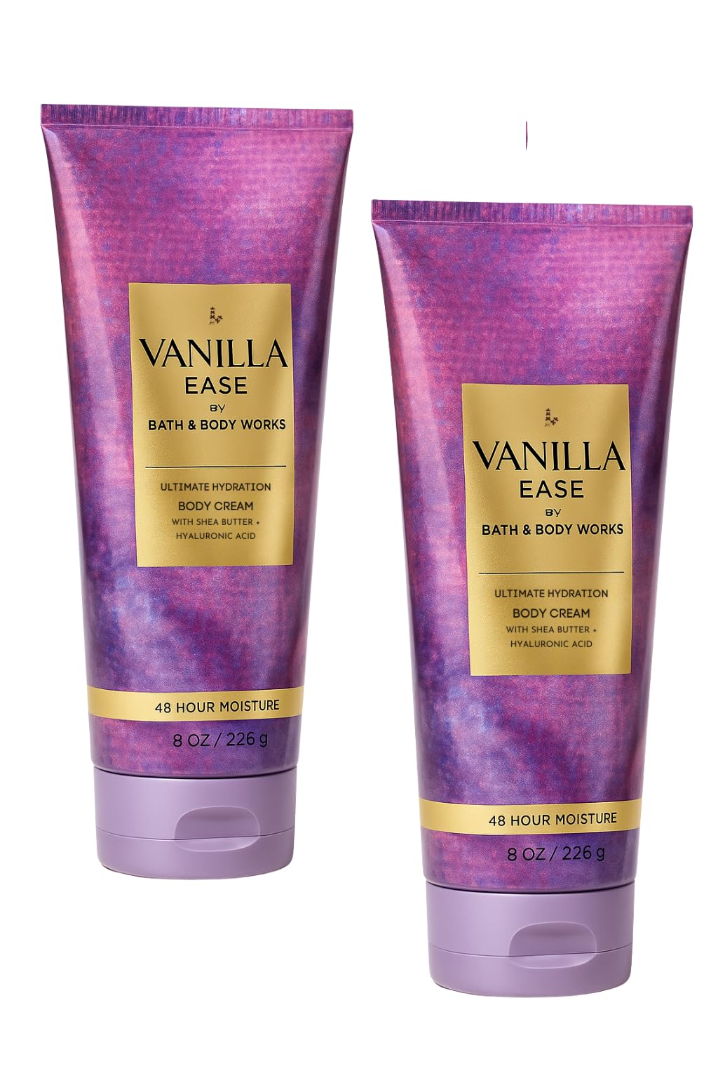 Bath & Body Works Vanilla Ease Ultimate Hydration Body Cream, 8 oz / 226 g - Aloe, Shea Butter, Cocoa Butter, 24-Hour Moisture (2) Beauty & Personal Care Bath & Body Works